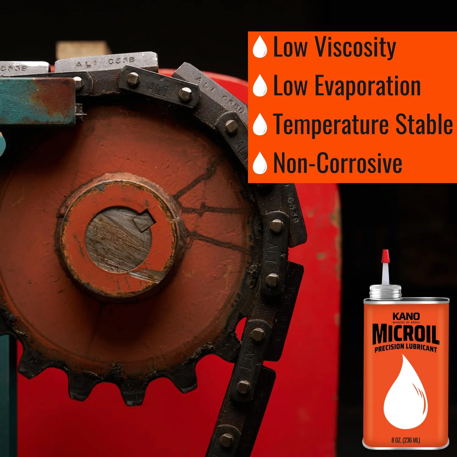 Kroil Microil Precision Lubricant (Liquid-1 Quart Can-Single) | Multipurpose Drip Oil for Long-Lasting Instrument
