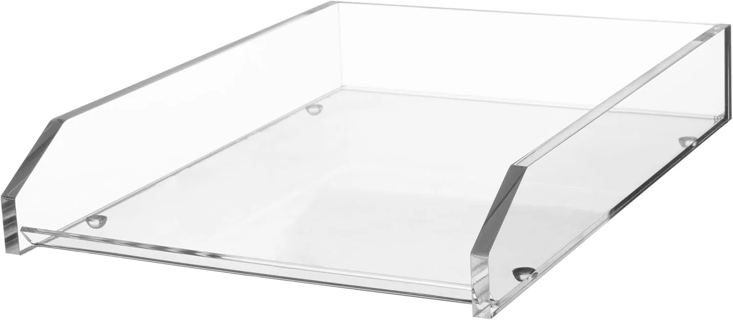 Kantek Acrylic Single Large Letter Tray, 10.6-Inch x 13.9-Inch x 2.5-Inch, Clear (AD10)