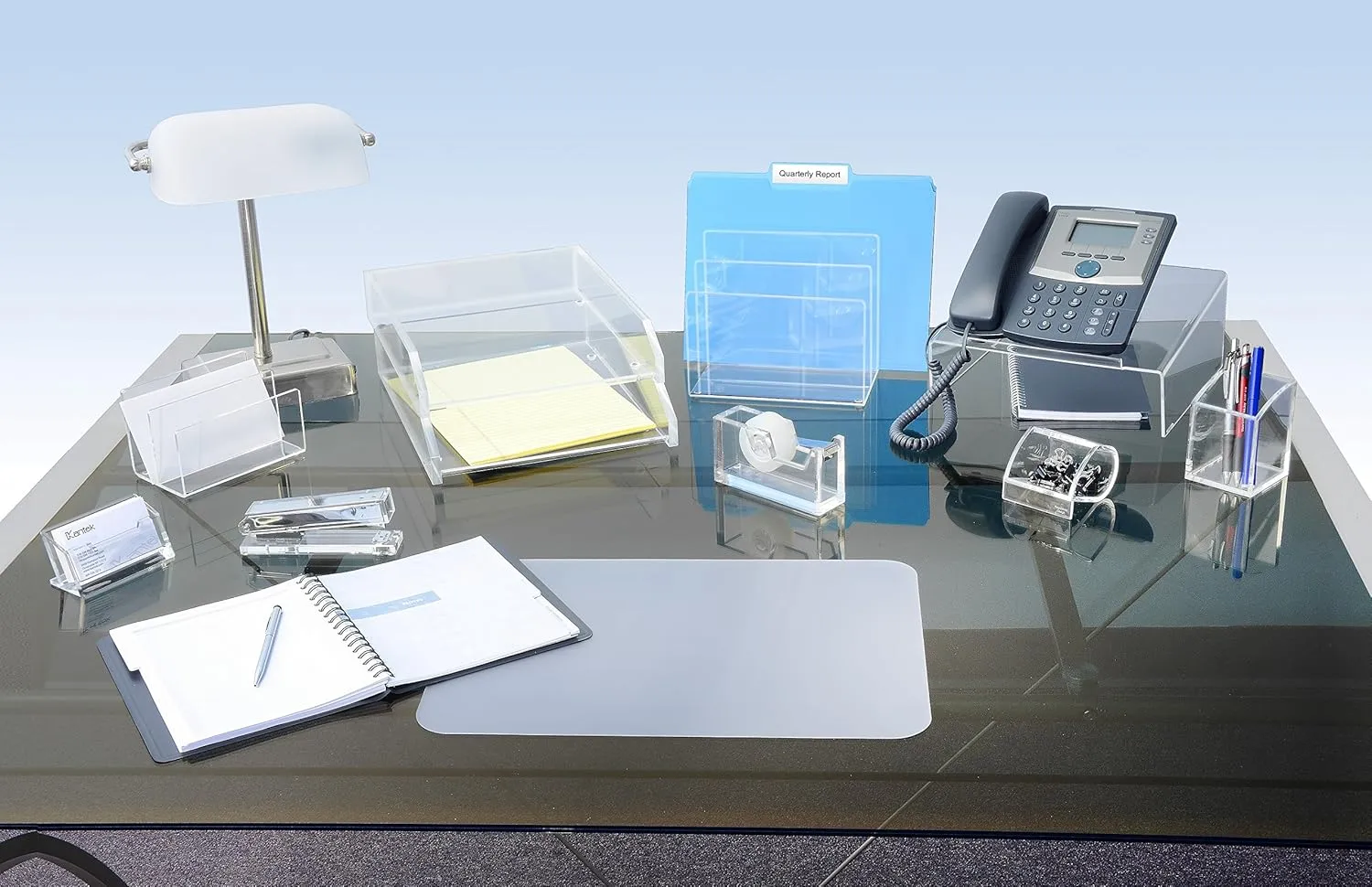 Kantek Acrylic Single Large Letter Tray, 10.6-Inch x 13.9-Inch x 2.5-Inch, Clear (AD10)