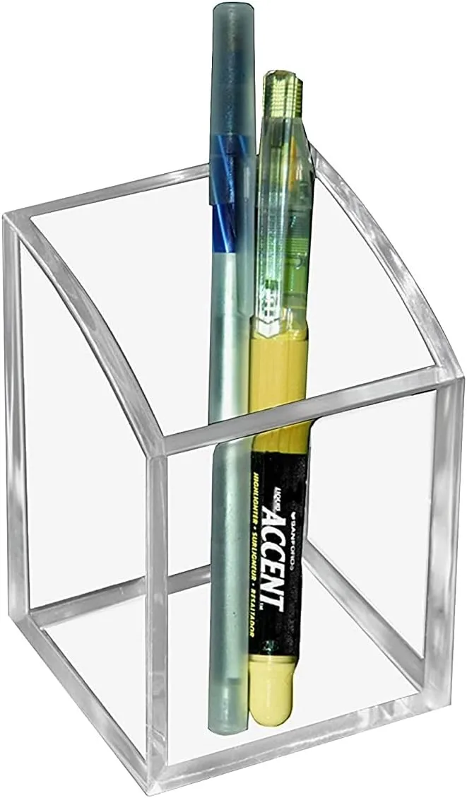 Kantek Acrylic Pencil Cup, 2.75 x 2.75 x 4, Clear