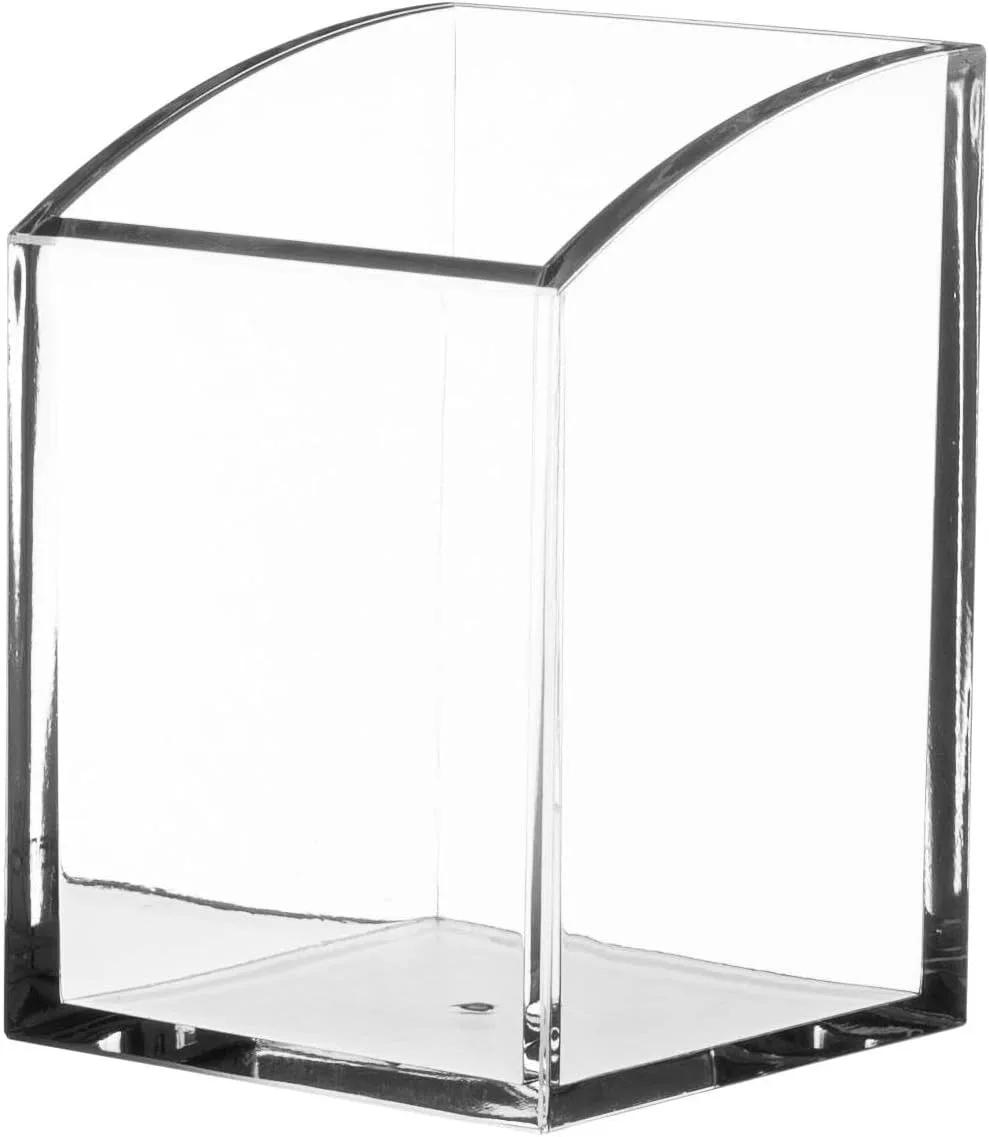 Kantek Acrylic Pencil Cup, 2.75 x 2.75 x 4, Clear
