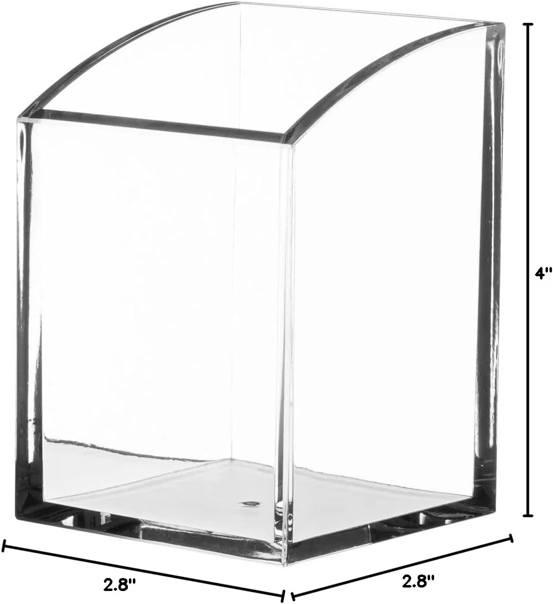 Kantek Acrylic Pencil Cup, 2.75 x 2.75 x 4, Clear