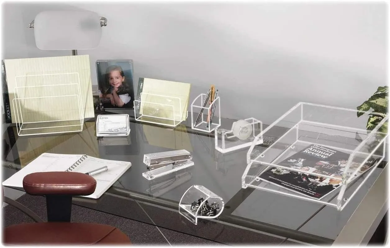 Kantek Acrylic Double Letter Tray, 2-Tier, Clear (AD15)