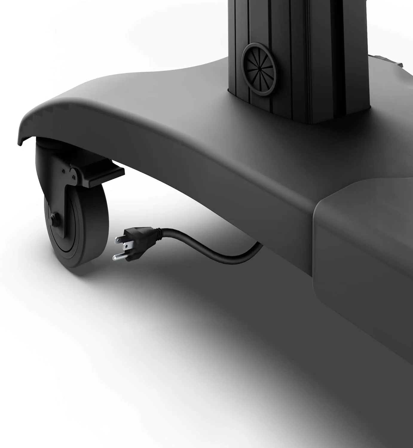 Kanto MTMA100PL Mobile TV Mount with Adjustable Shelf for 55-100" TVs - Black