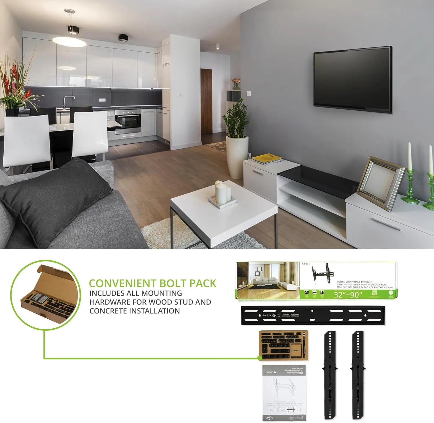 KANTO PT Tilting TV Wall Mount