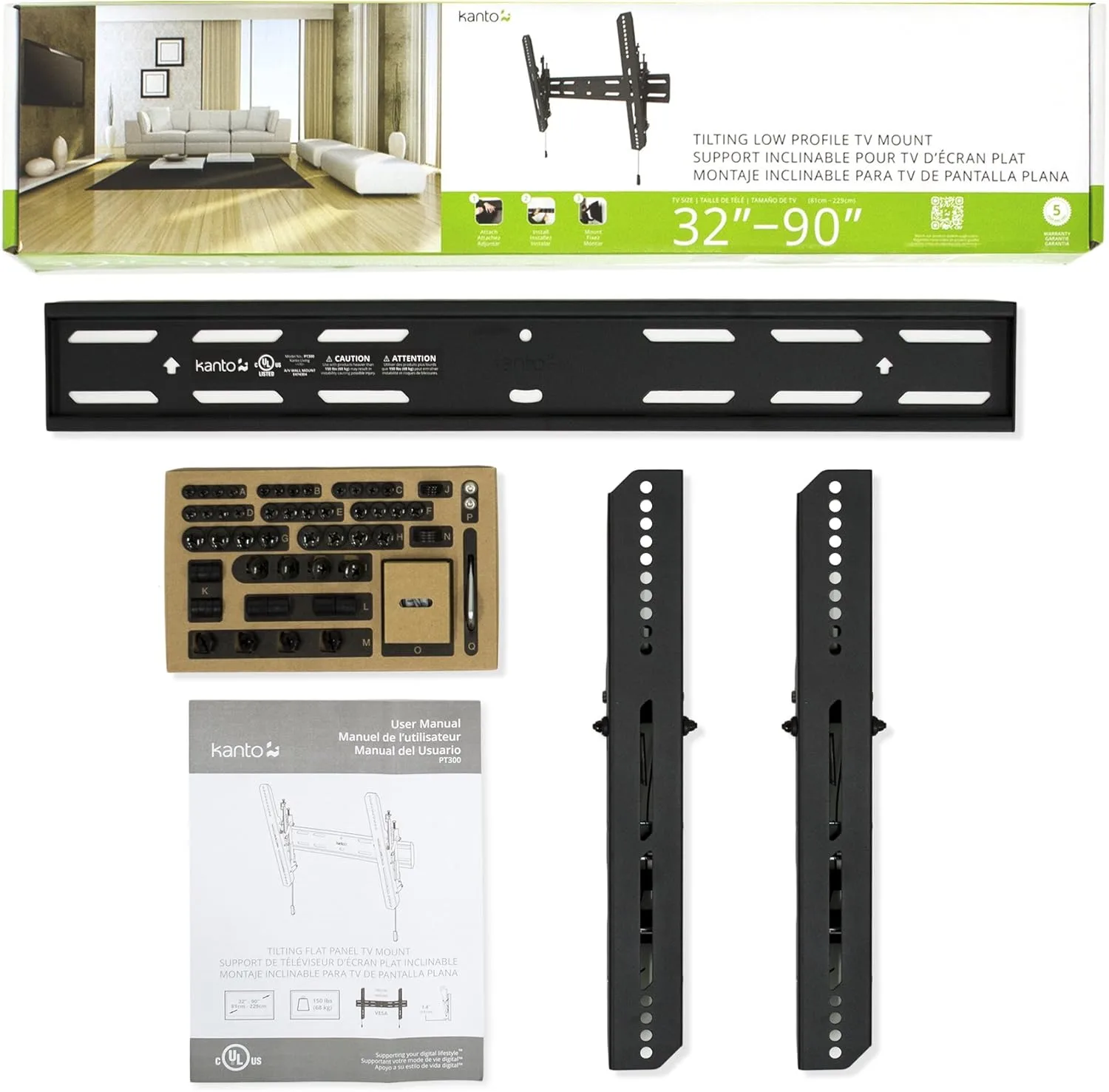 KANTO PT Tilting TV Wall Mount