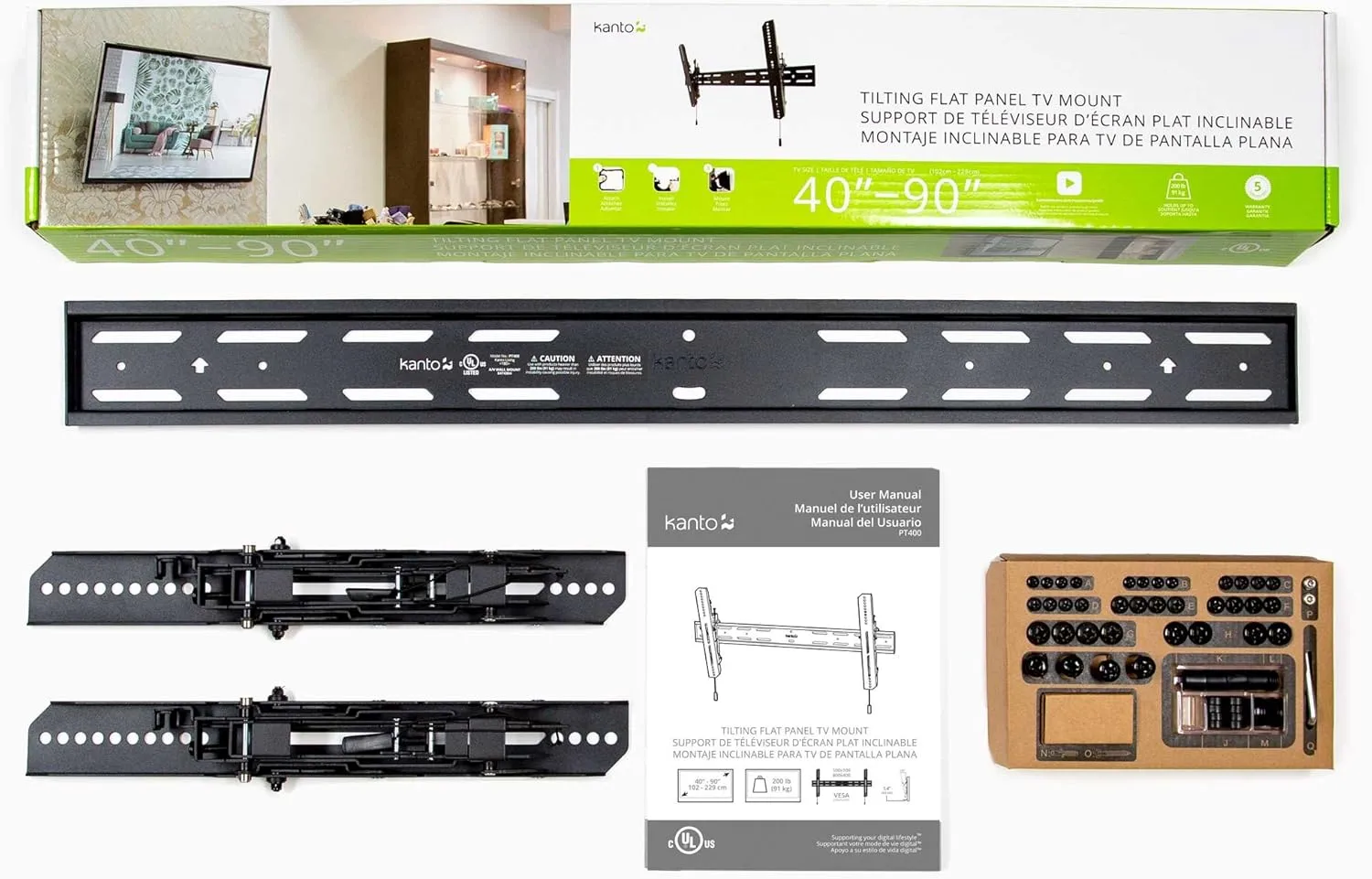 KANTO PT Tilting TV Wall Mount