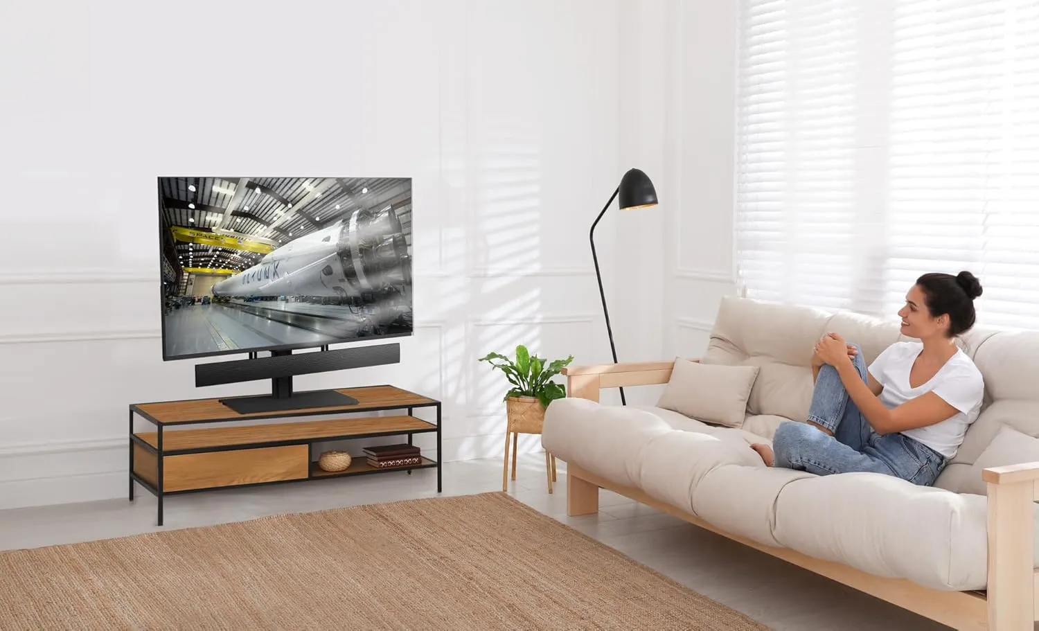 Kanto SB200 Premium Universal Sound Bar TV and Wall Mount | Black
