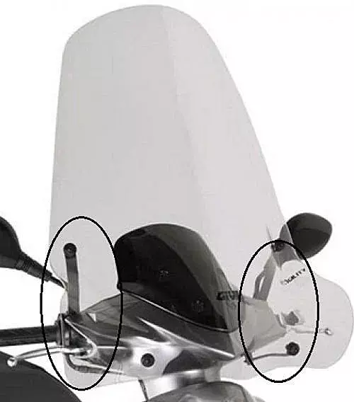KAPPA KYMCO SCREEN BRACKET KIT a439a - AGILITY 50 / 125 / 150 R16 (08-09)