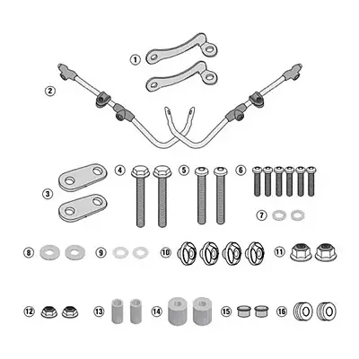 KAPPA KYMCO SCREEN BRACKET KIT A6109AK - LIKE 50 / 125 / 150 (17-22)