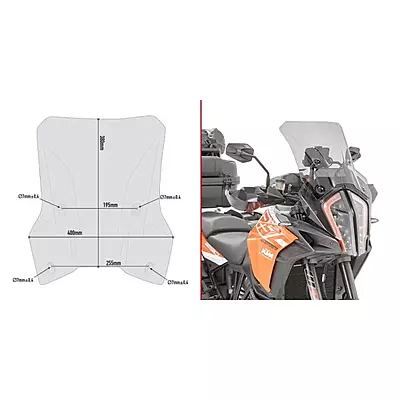 KAPPA KTM SCREEN SMOKED KD7706S - 1290 SUPER ADVENTURE R / S (17-20)