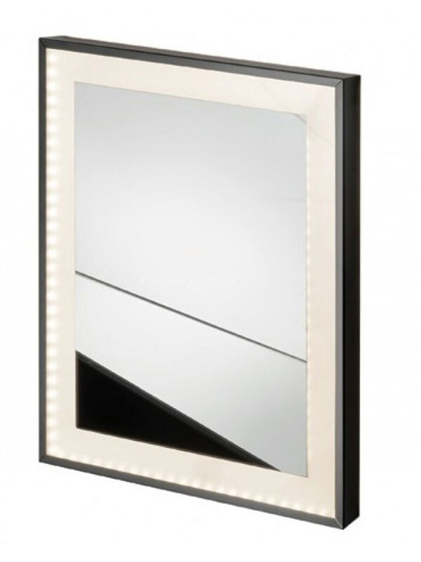 OGLINDA KARAG, LED LIGHT FRAME LD-BM NERO OPACO 100x100 cm