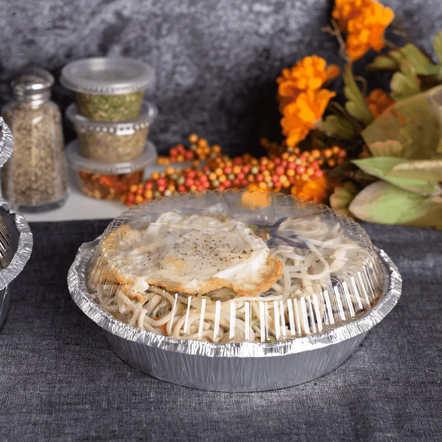 Karat Aluminum Foil Containers and OPS Dome Lids