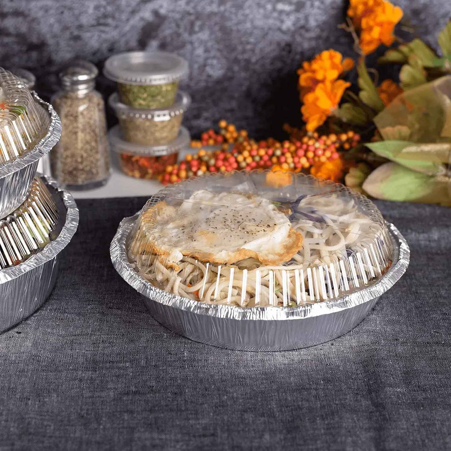Karat Aluminum Foil Containers and OPS Dome Lids