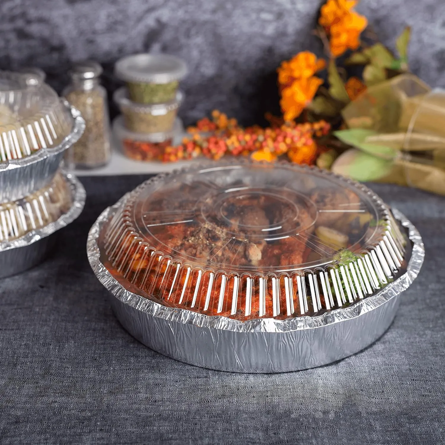 Karat Aluminum Foil Containers and OPS Dome Lids