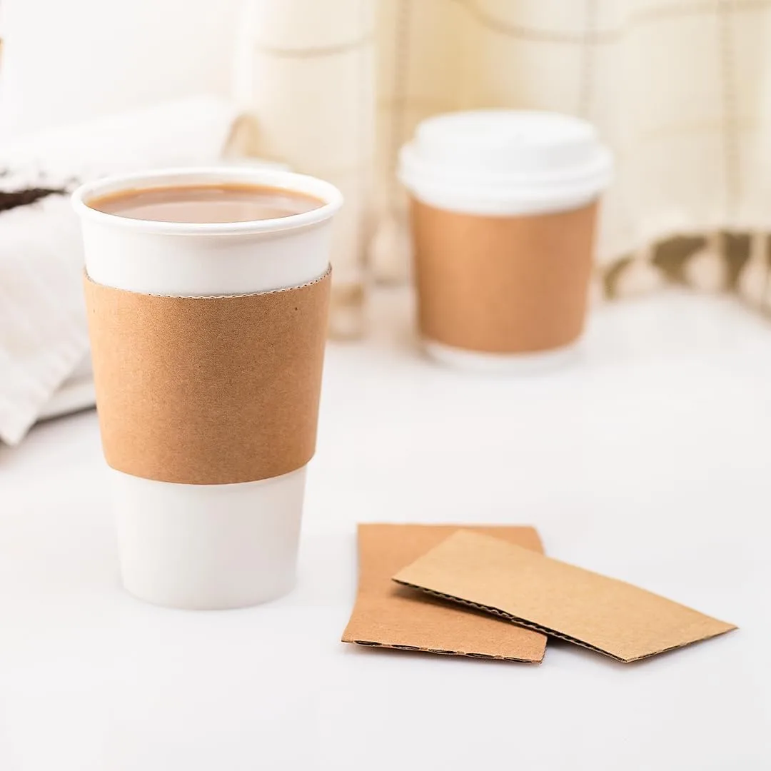 Karat C5300 (Kraft) Traditional Cup Sleeves for 10 oz. - 24 oz. Cups, Kraft (Pack of 1000)