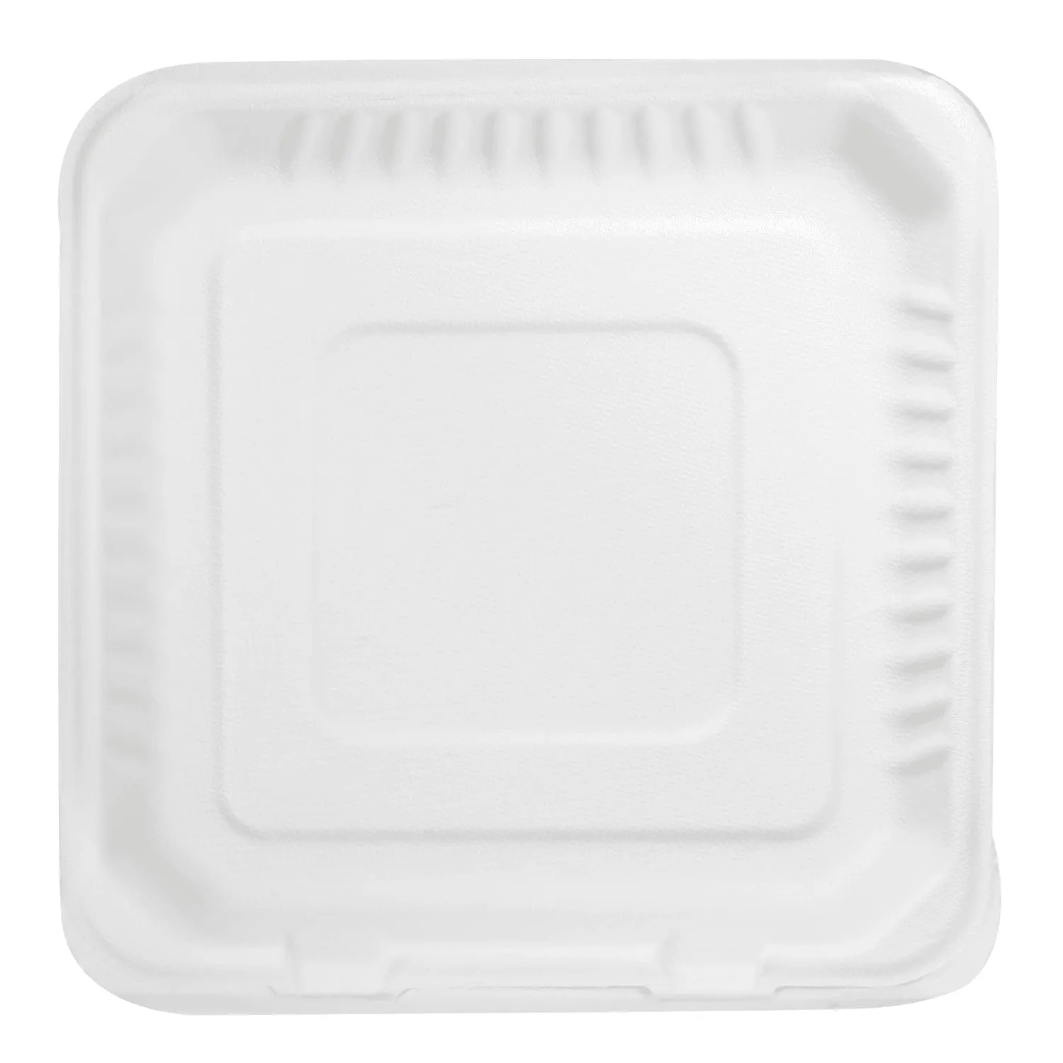 Karat Earth KE-BHC99-1C 9" x 9" Bagasse Hinged Clamshell Container (Pack of 200)
