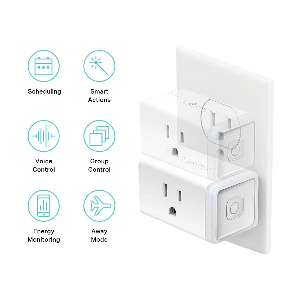 Kasa Smart Plug Mini with Energy Monitoring, Smart Home Wi-Fi Outlet Works with Alexa, Google Home & IFTTT