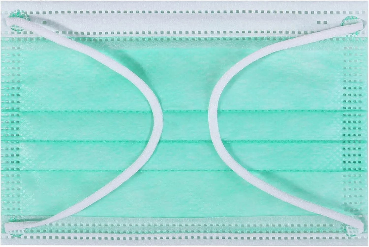 Kata 3-Ply Pleated Disposable Children's Face Masks, One Size, Green, Box Of 50 Masks