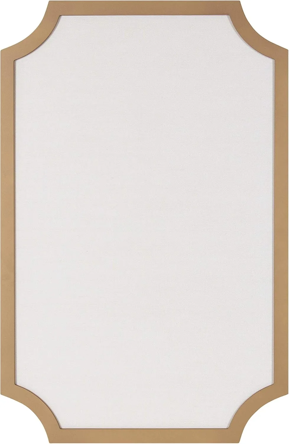 Kate and Laurel Holbrook Modern Scalloped Fabric Pinboard, 24 x 36, Gold, Decorative Bulletin Board for Wall