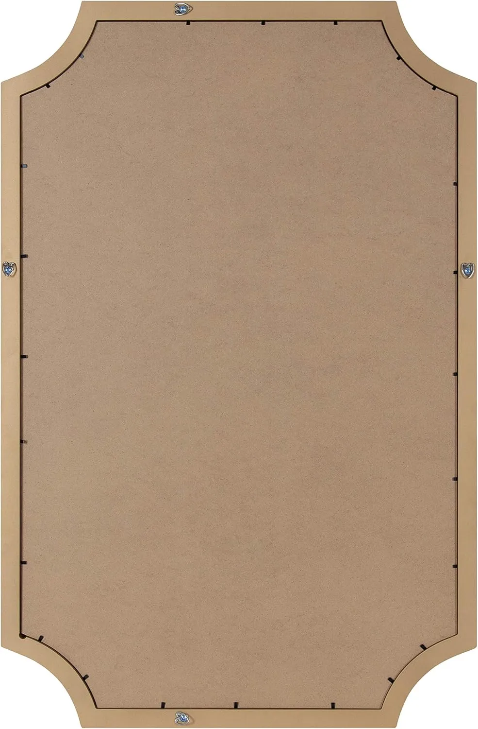 Kate and Laurel Holbrook Modern Scalloped Fabric Pinboard, 24 x 36, Gold, Decorative Bulletin Board for Wall