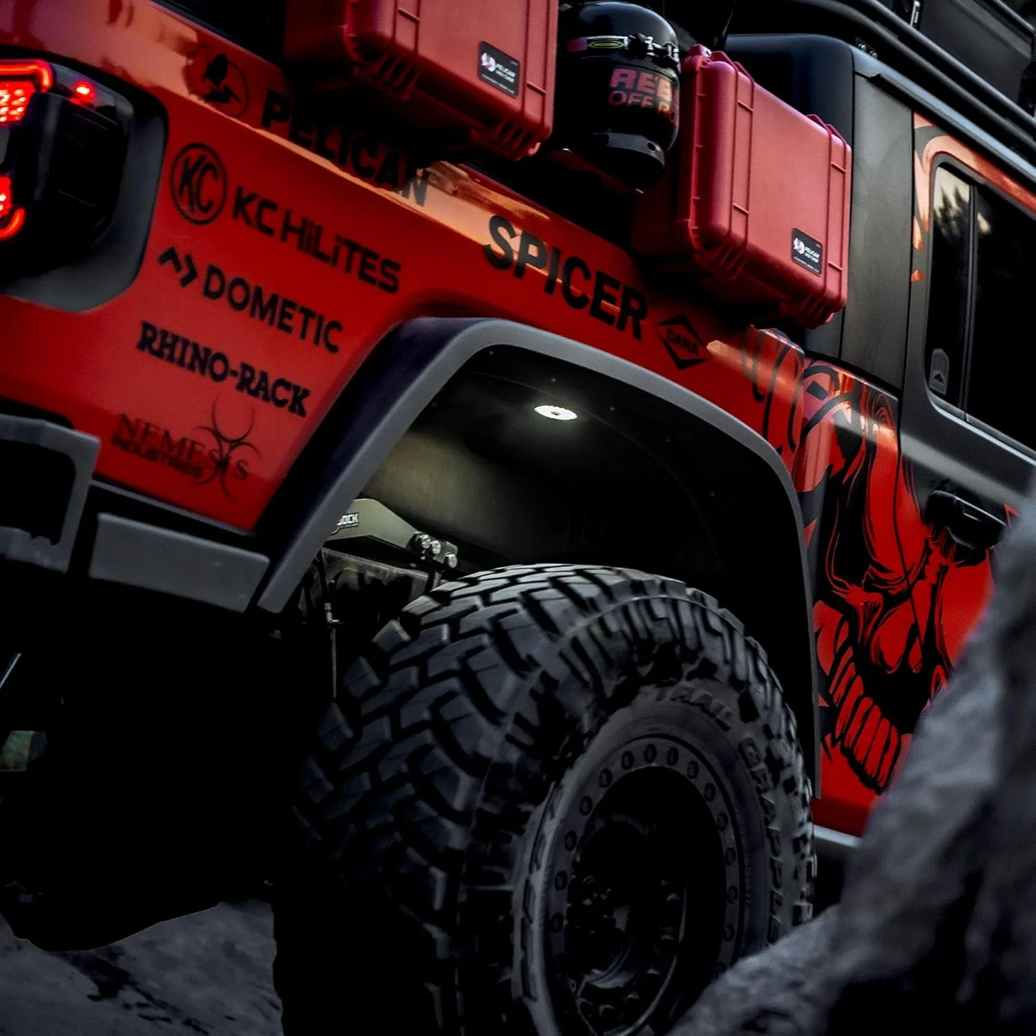 Cyclone V2 LED Rock Light - 6-Light System - Clear - 5W Flood Beam