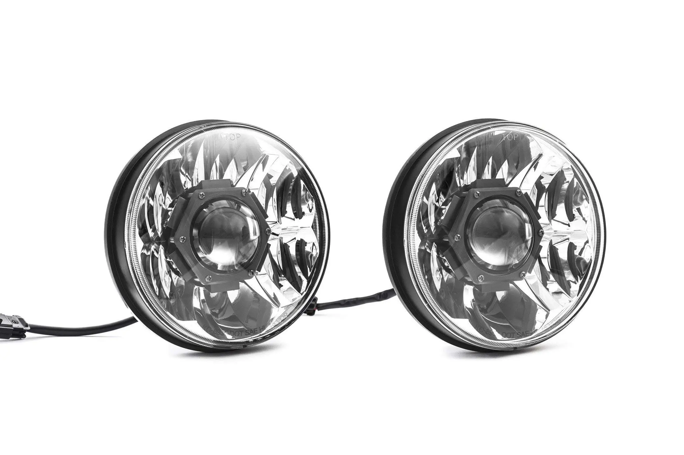 KC HiLiTES 42341 Gravity LED Pro 7" DOT Headlight, Jeep JK 07-18 - Pair