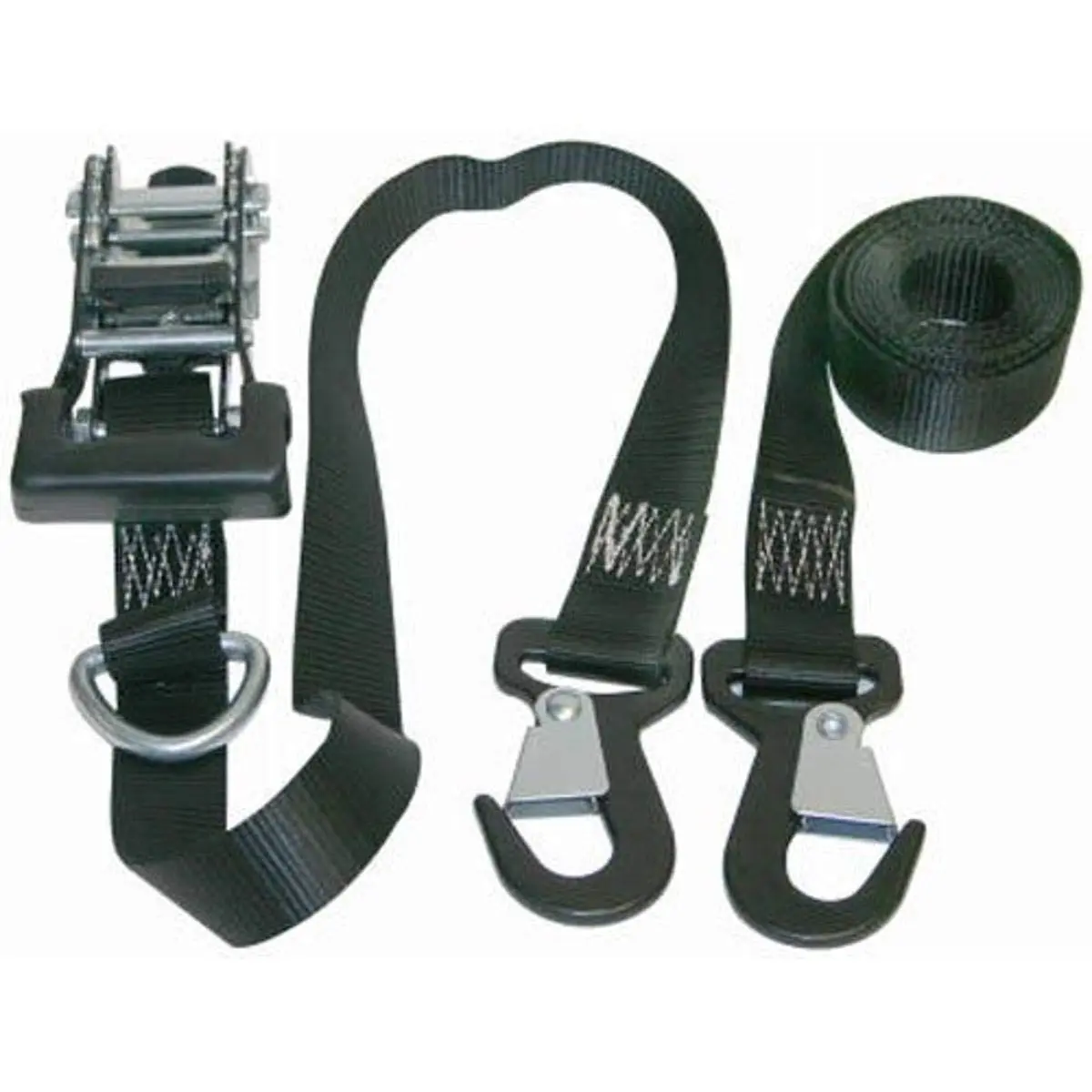 Keeper – 1.25” x 8' High Tension Ratchet Tie-Down with Snap Hooks, 2 Pack - 1,000 lbs. Working Load Limit No Size