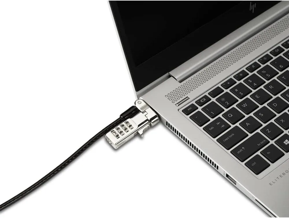Kensington Universal 3-in-1 Combination Laptop Lock, Computer Security Locking Cable - Resettable Version (K62316WW), Black