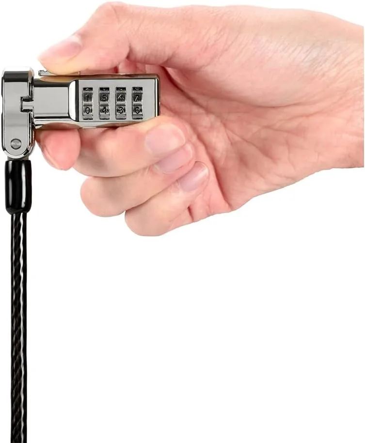 Kensington Universal 3-in-1 Combination Laptop Lock - Preset - Carbon Steel, Plastic - 6 ft - for Notebook