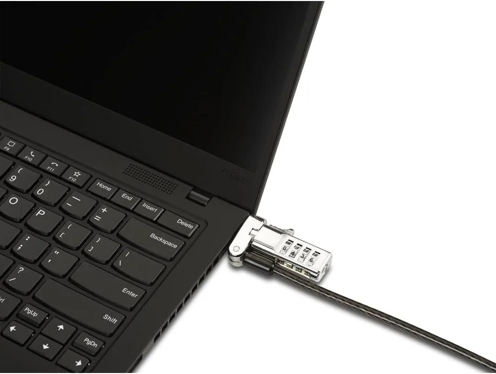 Kensington Universal 3-in-1 Combination Laptop Lock - Preset - Carbon Steel, Plastic - 6 ft - for Notebook