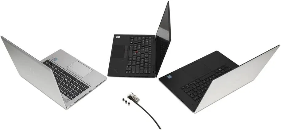 Kensington Universal 3-in-1 Combination Laptop Lock, Computer Security Locking Cable - Resettable Version (K62316WW), Black