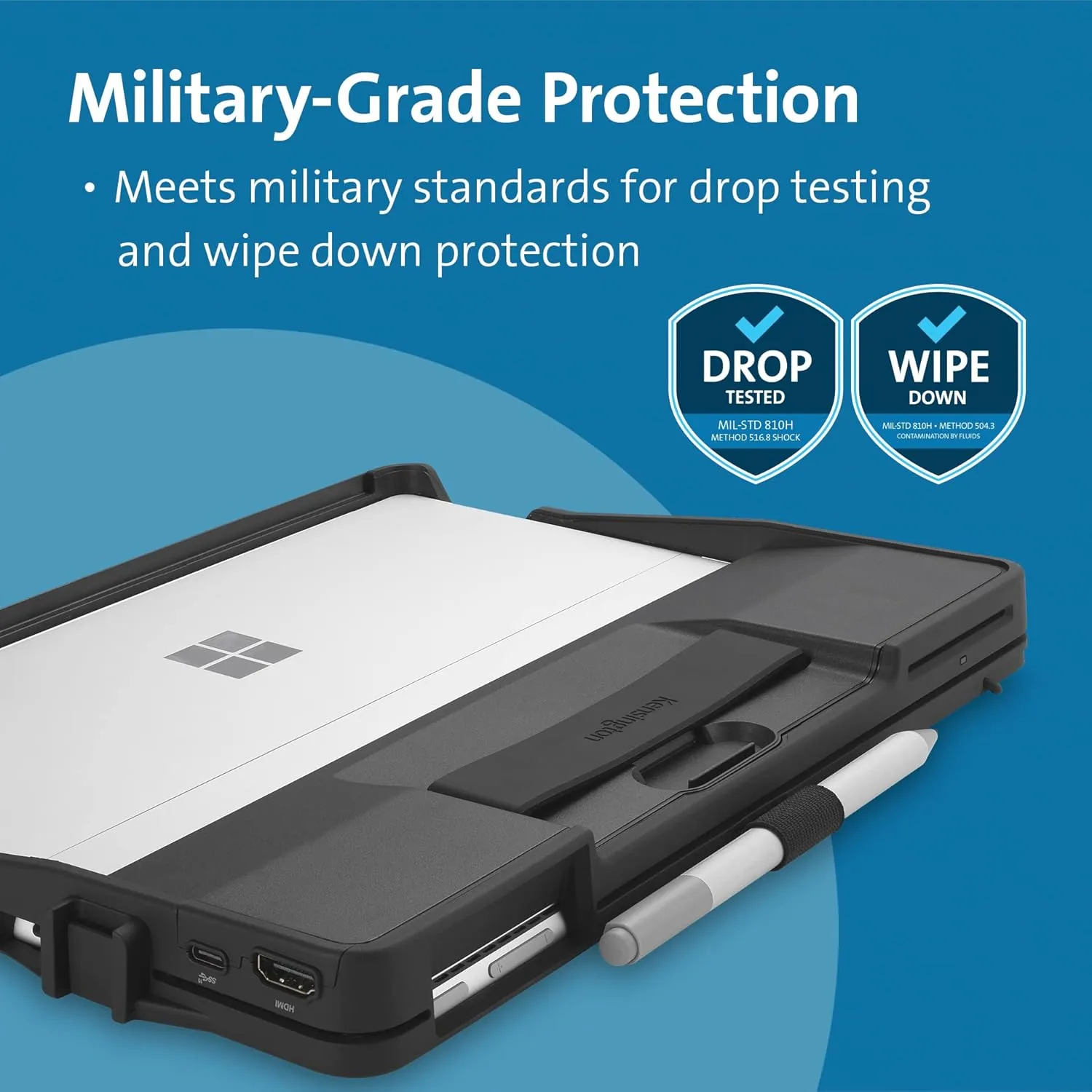 Kensington BlackBelt Rugged Carrying Case Microsoft Surface Pro 9 Tablet, Stylus