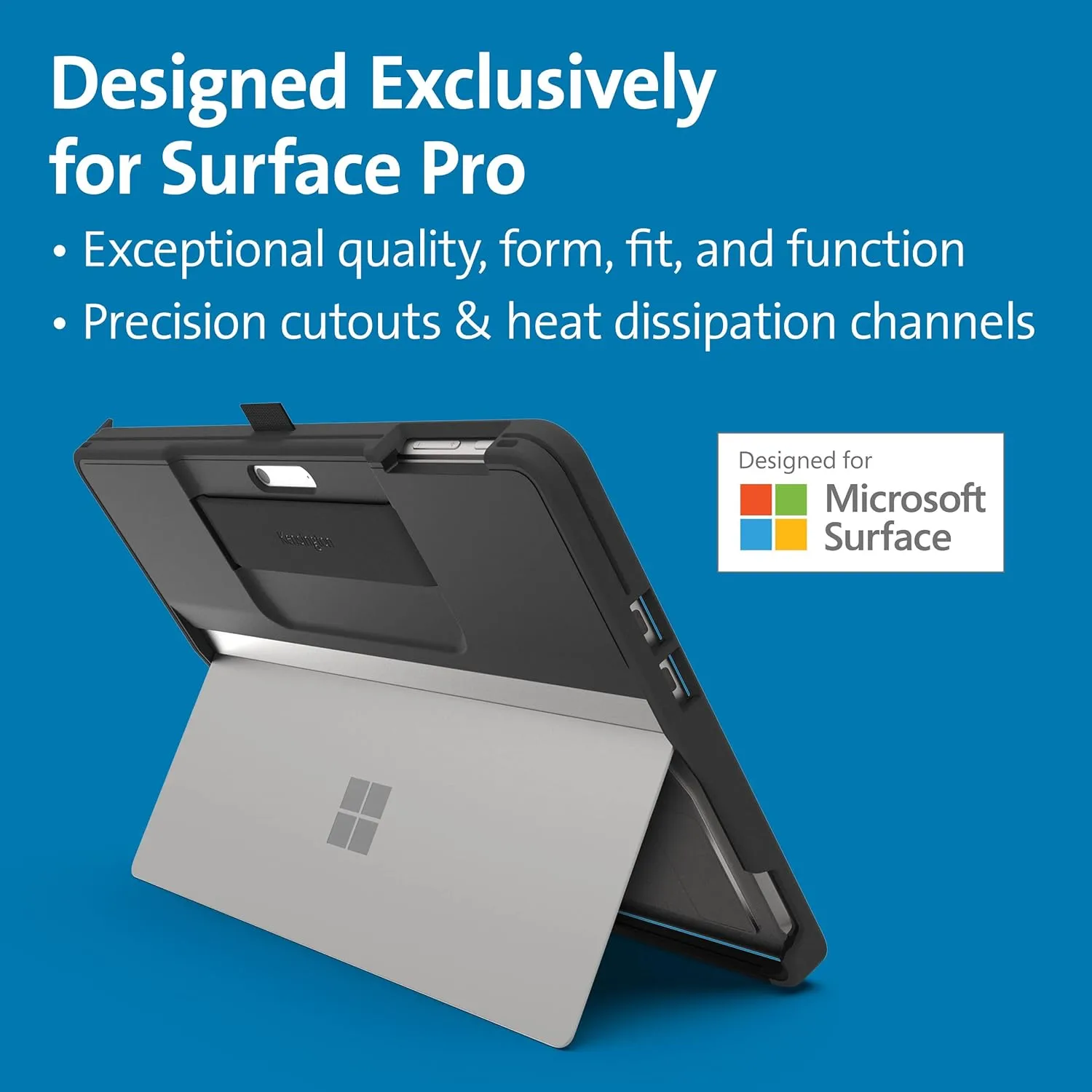Kensington BlackBelt Rugged Carrying Case Microsoft Surface Pro 9, Surface Pro Tablet - Black Surface Pro 9/10/11 Black