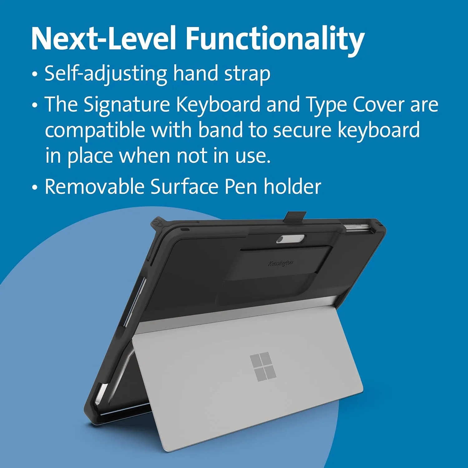 Kensington BlackBelt Rugged Carrying Case Microsoft Surface Pro 9, Surface Pro Tablet - Black Surface Pro 9/10/11 Black