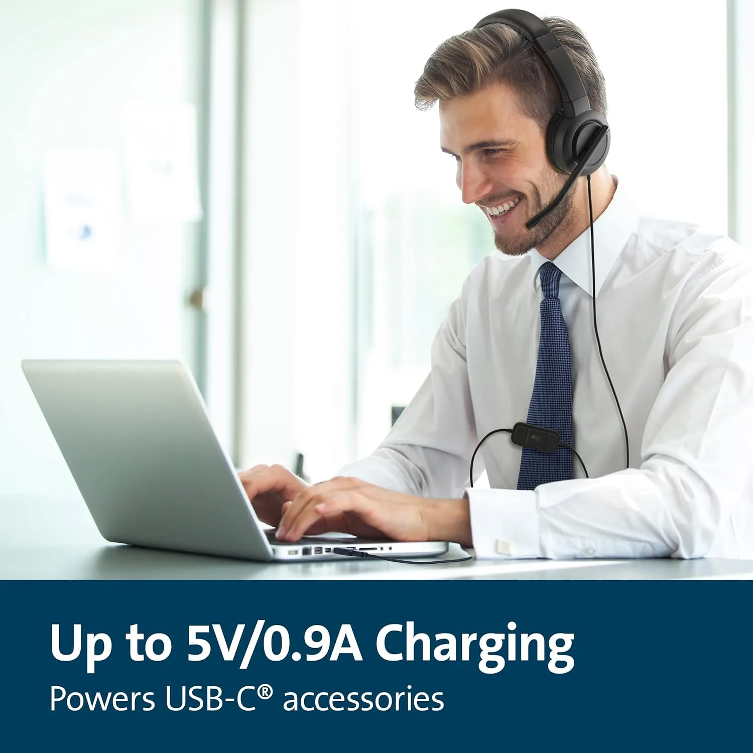 Kensington CA1020 USB A to USB C Adapter, USB C Female to USB A Male Converter (K33478WW)
