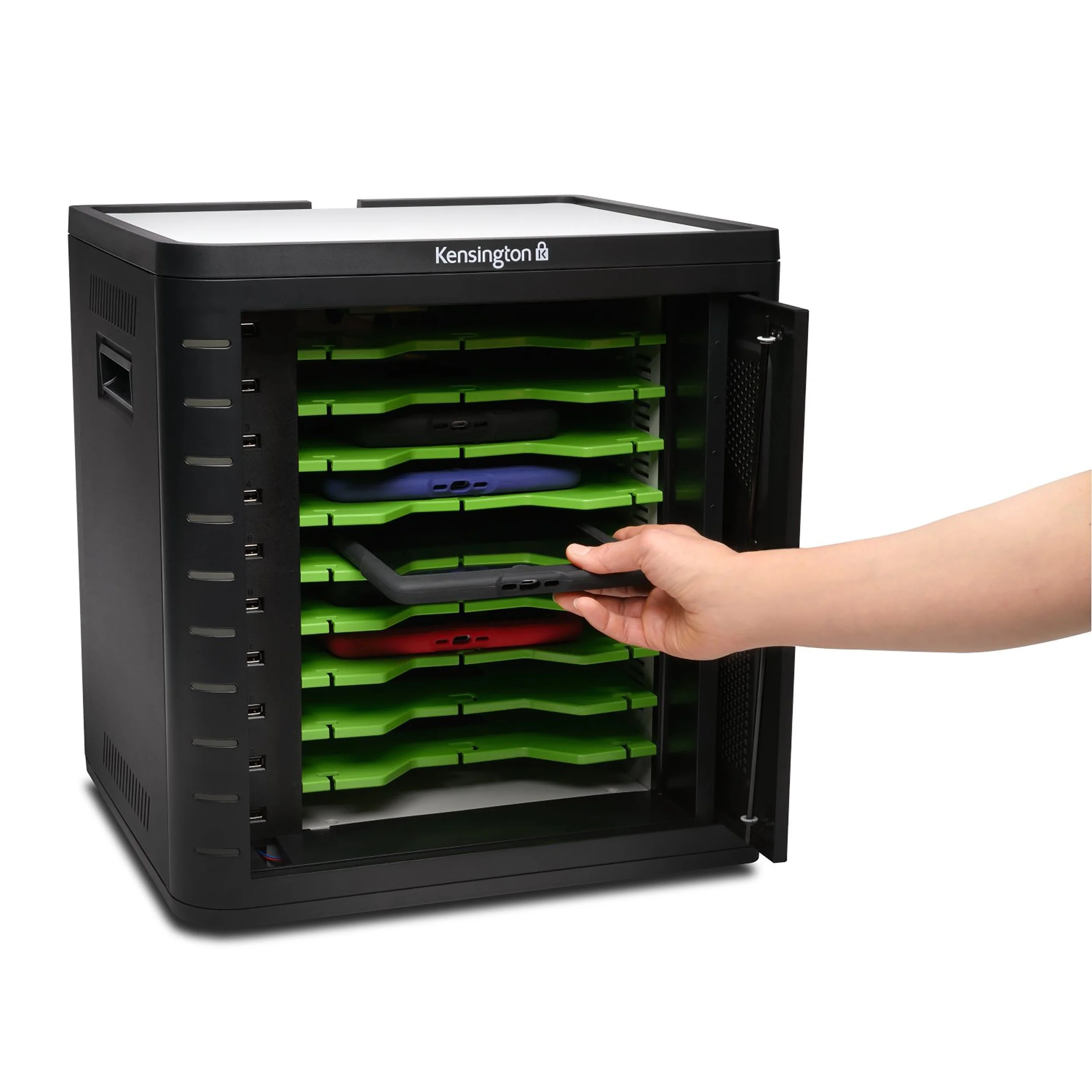 Kensington - K67862AM Charge and Sync Cabinet for 7-Inch to 10-Inch Tablets, iPad Air