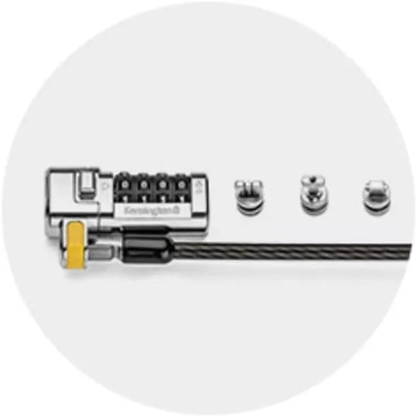 Kensington ClickSafe Universal Combination Laptop Lock - Master Coded - Carbon Steel, Plastic - 5.91 ft - for Notebook