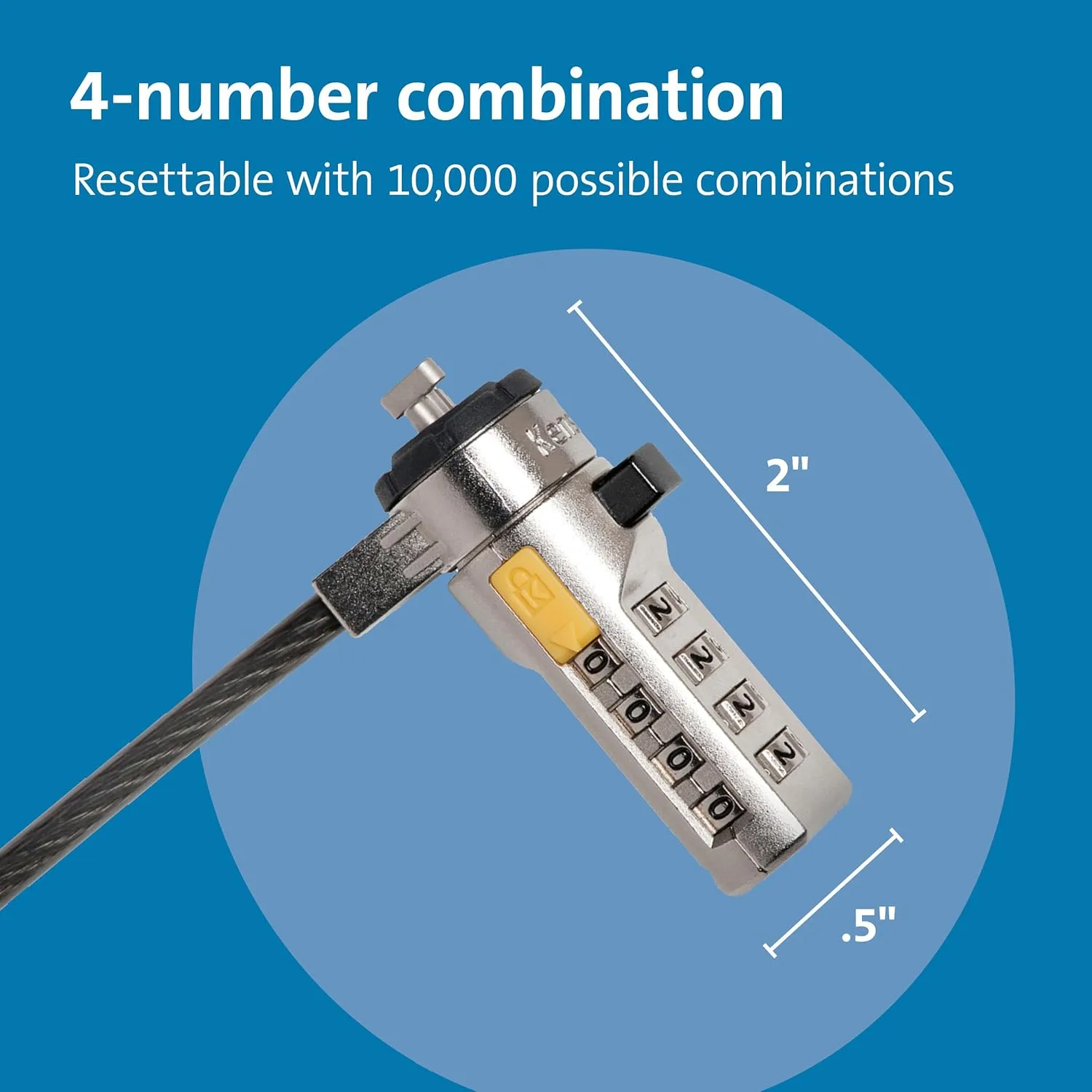 Kensington Combination T-Bar Laptop Cable Lock