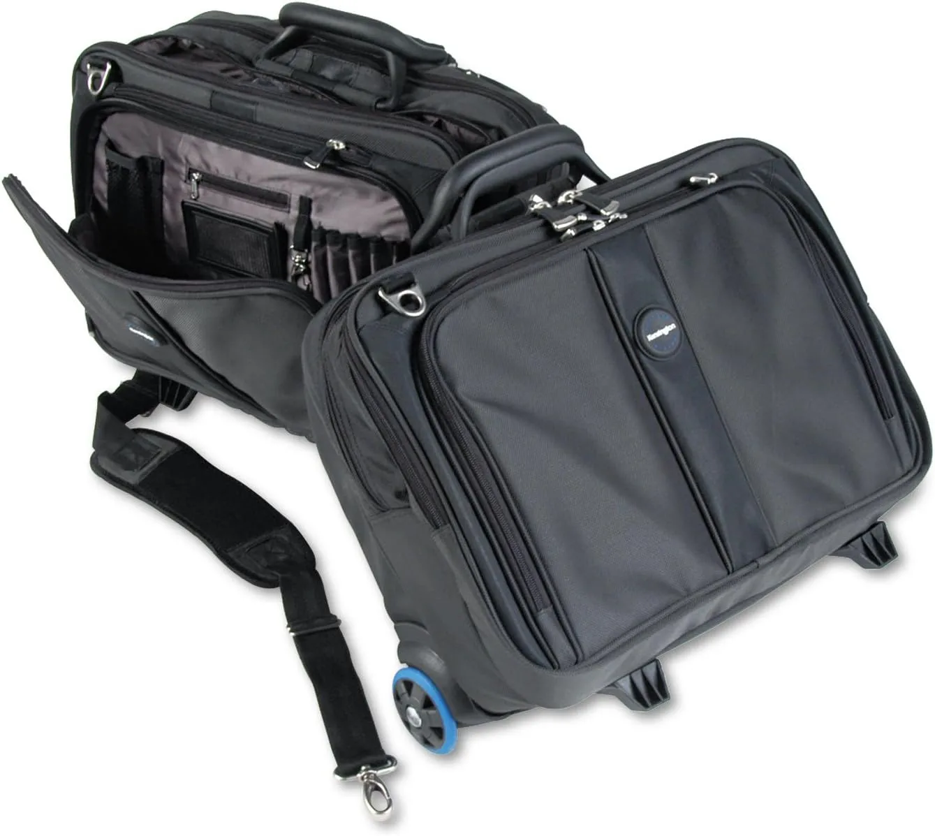 Kensington Contour Rolling Laptop Case, Ballistic Nylon, Fits up to 17"
