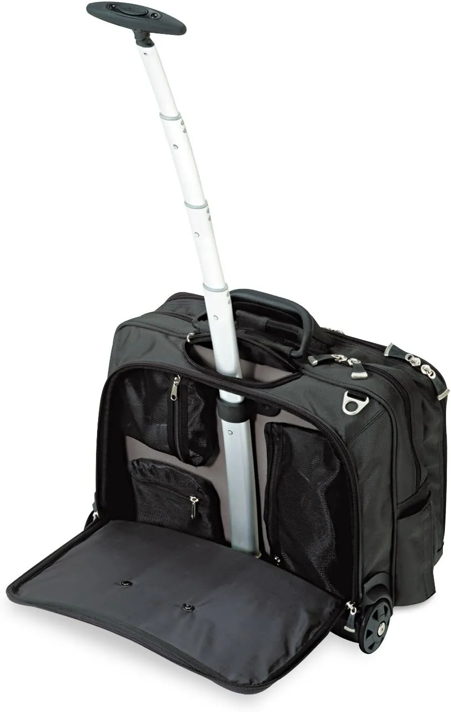 Kensington Contour Rolling Laptop Case, Ballistic Nylon, Fits up to 17"