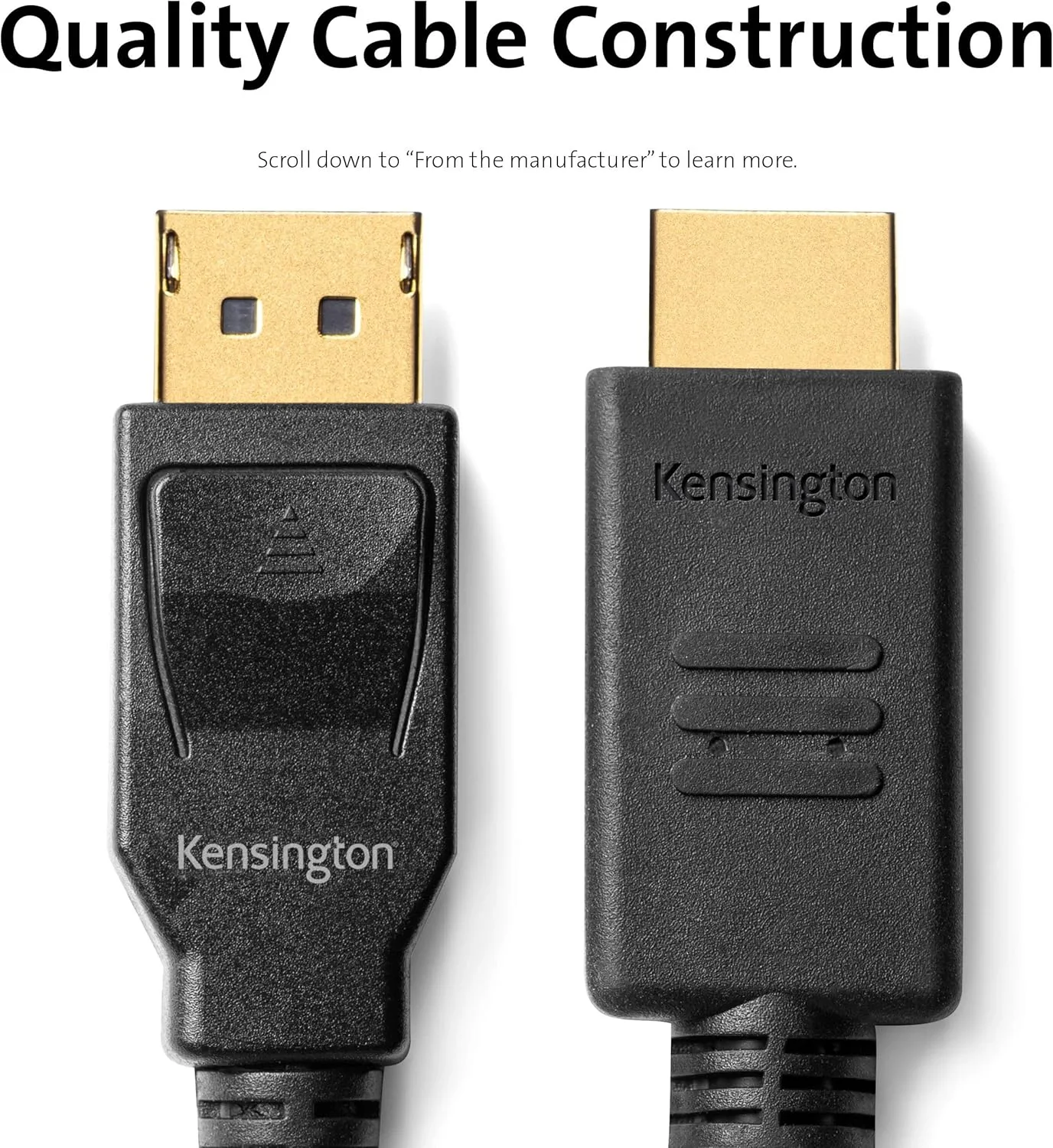 Kensington DisplayPort 1.2 to HDMI 1.4 Cable, 6ft (K33025WW)