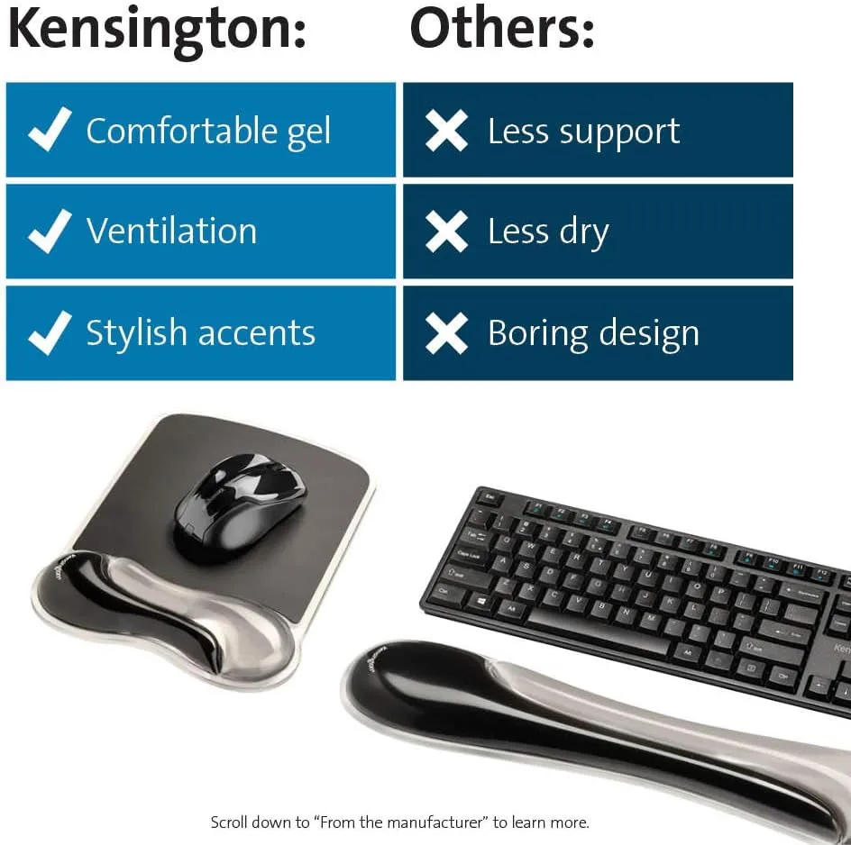 KENSINGTON Duo Gel Mouse & Keyboard Wrist Rests
