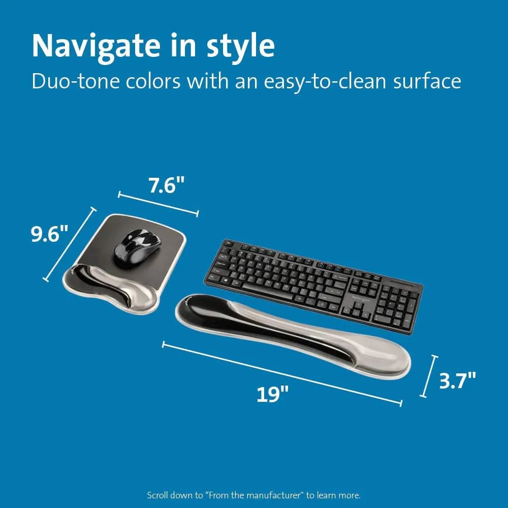 KENSINGTON Duo Gel Mouse & Keyboard Wrist Rests