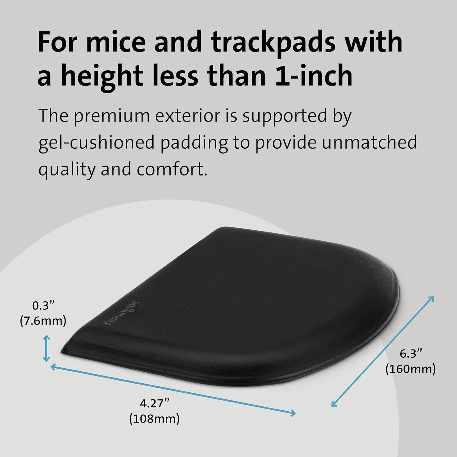 KENSINGTON ErgoSoft Gel Wrist Rest for Keyboard & Mouse