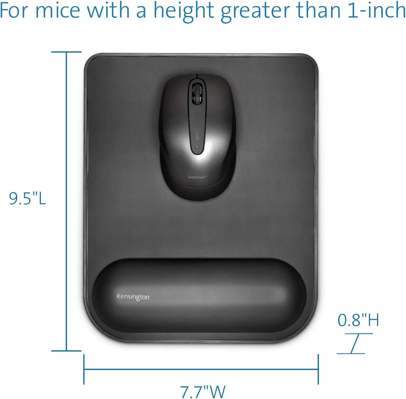 Kensington ErgoSoft Wrist Rest Mouse Pad - Black (K55888WW)