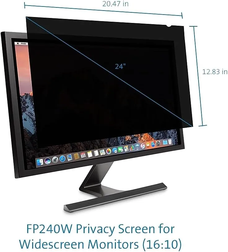 Kensington FP240W Privacy Screen for 24" 16:10 Aspect Ratio Widescreen Monitors (K52794WW)