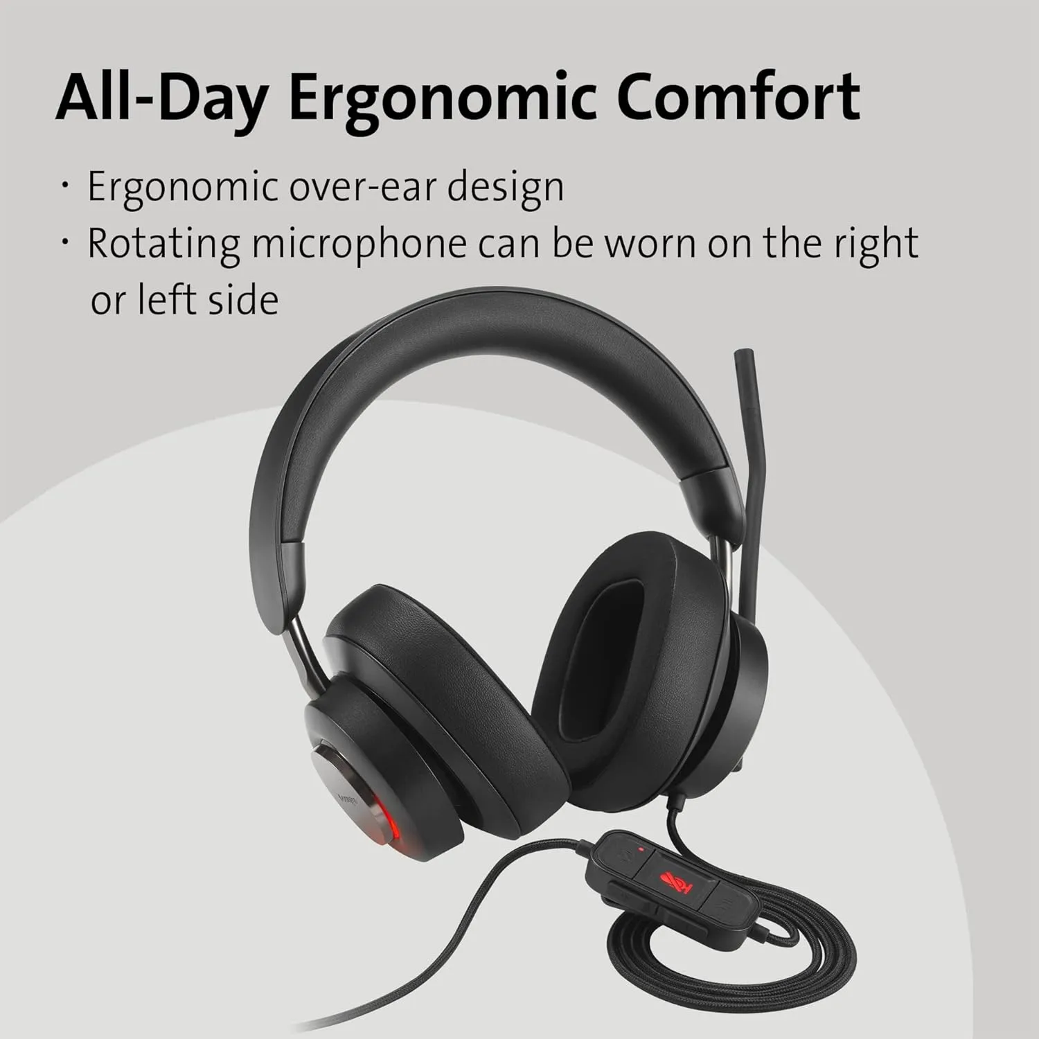 Kensington Noise Cancelling H2000 USB-C Over-Ear Headset (K83451WW)