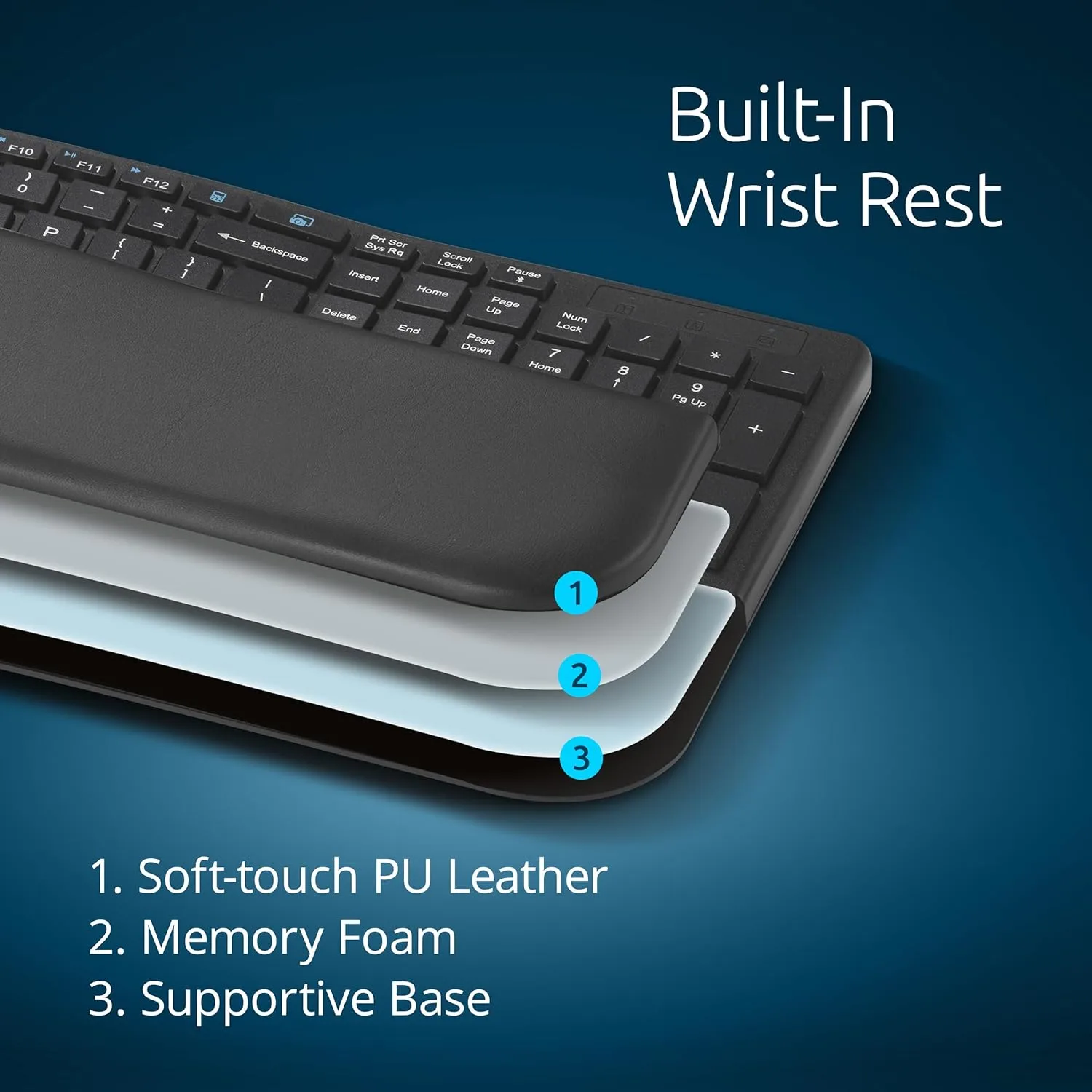 Kensington Pro Fit Ergo EQ Rechargeable Wireless Ergonomic Keyboard & Desktop Set