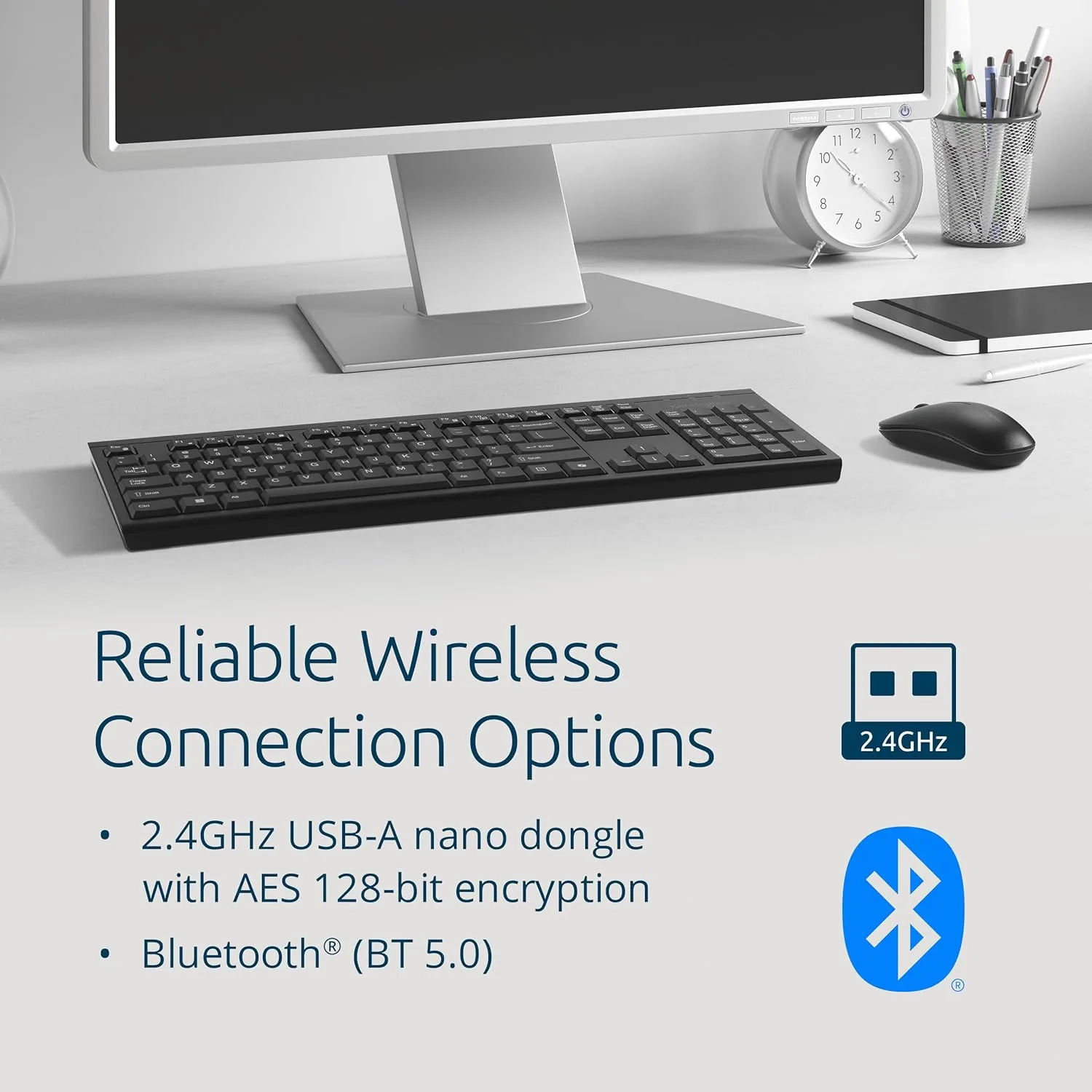 Kensington KM270 EQ Rechargeable Bluetooth Keyboard & Mouse Desktop Set